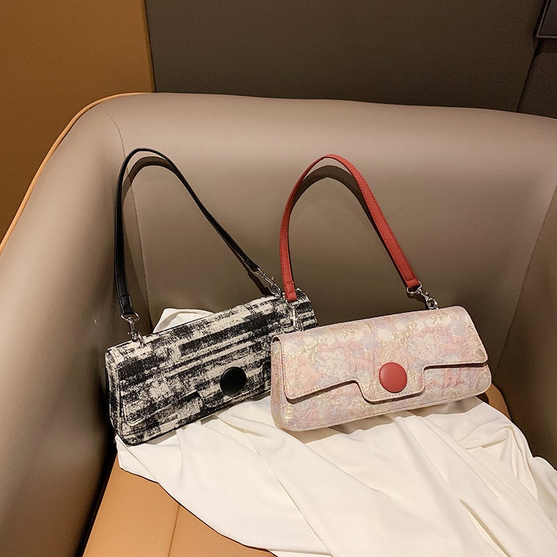 Women'S Bags This Year'S Popular Niche Design Embroidered Underarm Bag Women'S New High-End Shoulder Bagel Bag - Image 3