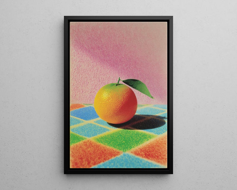 TNESSENTIAL Colorful Tangerine Pop Art Poster or Canvas Print, Vibrant Citrus Still Life Art Print, Pink Summer Kitchen Wall Decor, Retro Orange Poster - Image 5