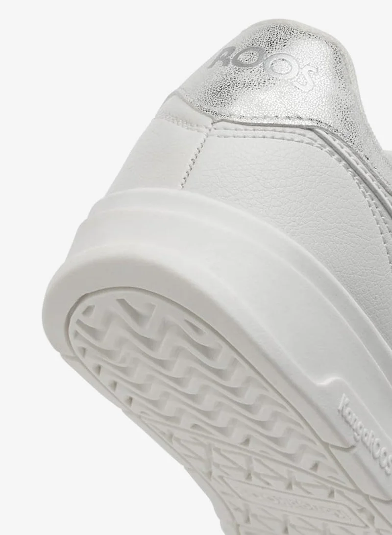 kangaROOS WHITE Women's Panelled Sports Shoes With Hook And Loop Closure for Women | Best Price UAE