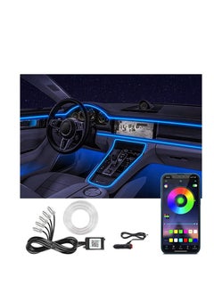Car Led Strip Lights, 16 Million Colors Rgb Car Interior Lights, with Music Mode, App Control and Timer Setting Ambient Lighting Kit, Scenes Optiongs and Color Diy Car Led Lights