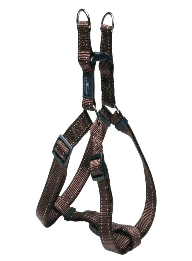 Rogz Reflective Adjustable Dog Step in Harness for Extra Large Dogs; Matching Collar and Leash Available, Brown - Image 1