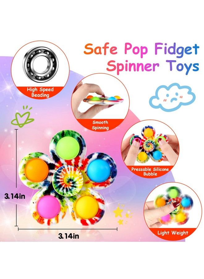 GIGILLI Fidget Spinners Pop 2 Pack Kids Fidget Toys Bulk Goodie Bag Stuffers Kids Party Favors Adhd Autism Sensory Toys Toddler Classroom Prizes - Image 4