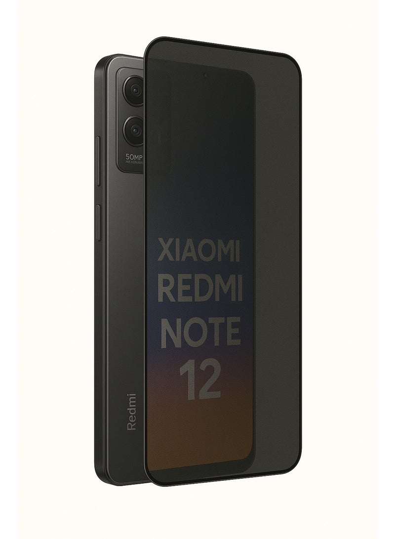 Privacy Screen Protector for Xiaomi Redmi Note 12 – Full Privacy Protection with Anti-Scratch and Clear Front View - Image 1
