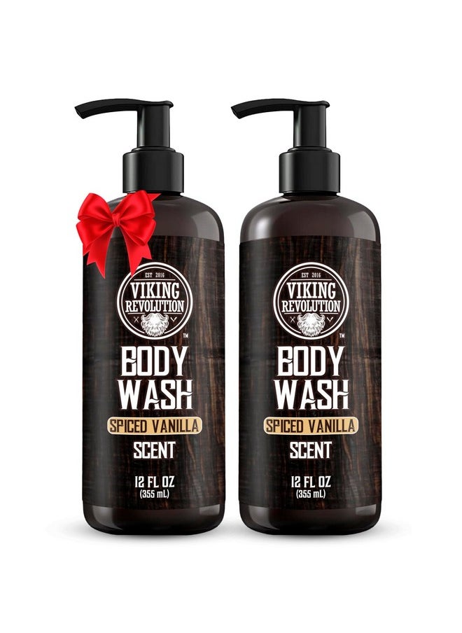 Viking Revolution Viking Revolution Men's Body Wash - Spiced Vanilla Mens Body Wash - Mens Natural Body Wash for Men with Vitamin E and Rosemary Oil - Shower Gel Body Wash Men (12 Fl Oz, Pack of 2)  - Image 1