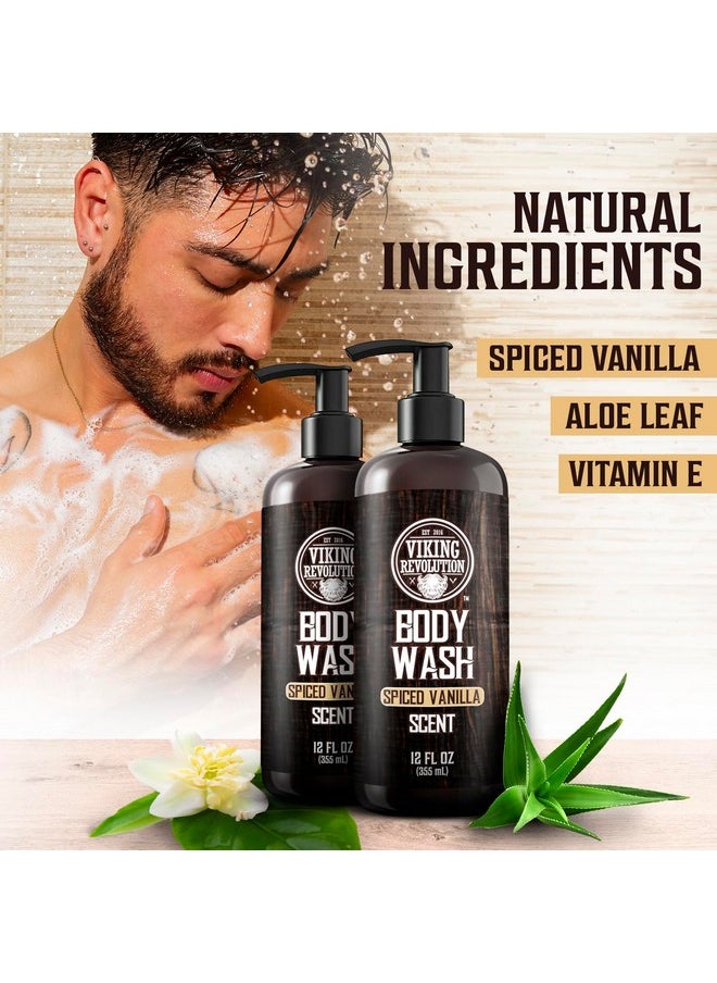 Viking Revolution Viking Revolution Men's Body Wash - Spiced Vanilla Mens Body Wash - Mens Natural Body Wash for Men with Vitamin E and Rosemary Oil - Shower Gel Body Wash Men (12 Fl Oz, Pack of 2)  - Image 2