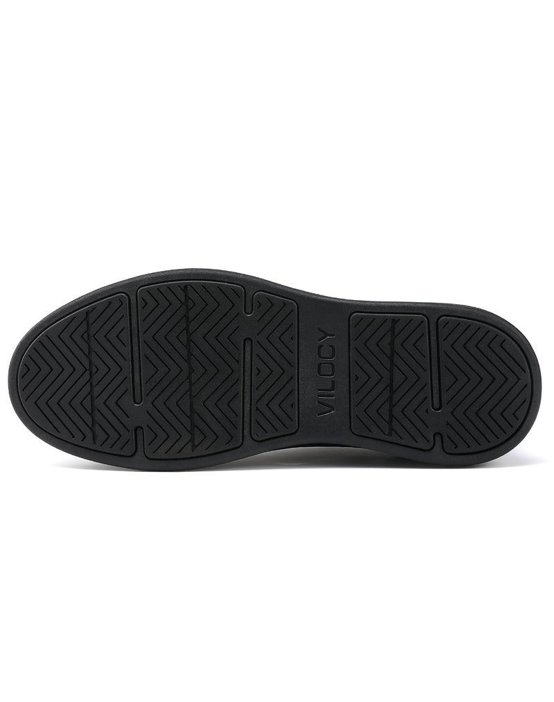 VILOCY Mens Casual Dress Tennis Shoes Slip on Walking Shoes Fashion Sneakers Hands Free Breeze Business Oxfords Mesh Comfortable Lightweight Breathable All Black,EU43 - Image 4