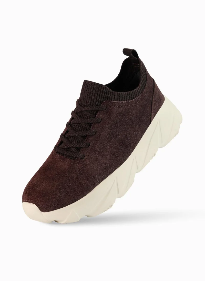 دوا زو لو حذاء رياضي كلاسيكي من جلد الغزال