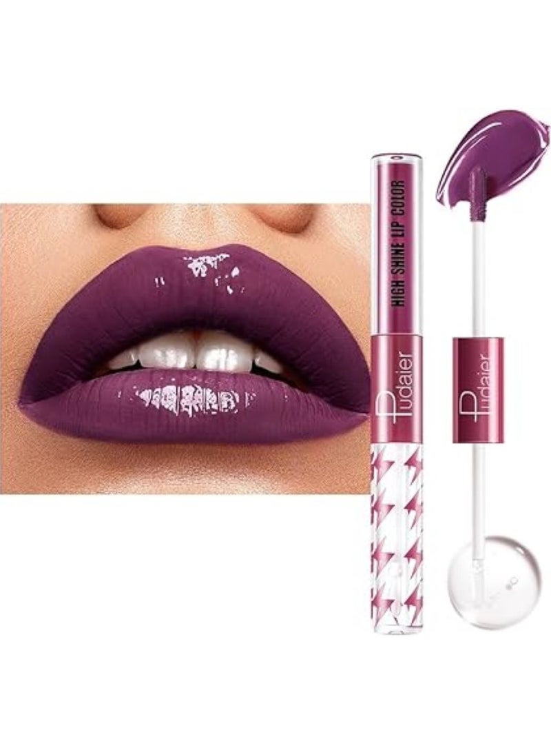 SKY-TOUCH High Shine Lip Gloss with Clear Fixed Color Lip Oil, Up to 12 Hours Long Lasting Dual Ended Liquid Lipstick, Lightweight and Non Sticky, 2ml (15)  - Image 1
