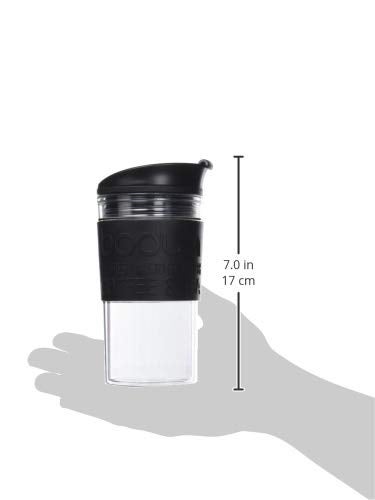 BODUM Plastic 11103-01S Travel Mug, Black, 0.35 Litre - Image 3