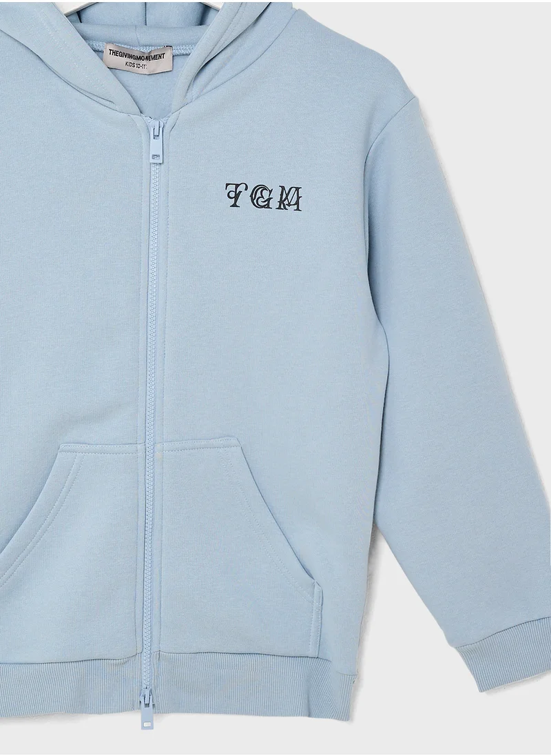 ذا جيفينج موفمنت Kids Logo Printed Hoodie