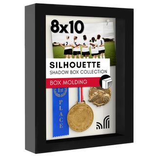 Americanflat 8x10 Shadow Box Frame with ShatterResistant Glass  Silhouette Collection  Large Shadow Box Display Case for Tabletop and Wall Display  Black with Soft Felt Back - pzsku/Z00FDBAD27E9FED6DD061Z/45/1749491849/a9e0cd64-85a5-4975-badb-f142437adfa0