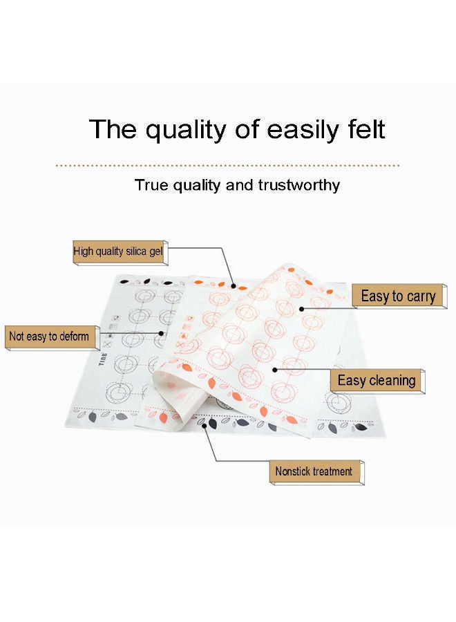 نيبمينينت طقم حصيرة المعجنات لصنع الماكرون متعددة الوظائف مكون من قطعتين متعدد الألوان 30 x 4 4سنتيمتر - Image 4