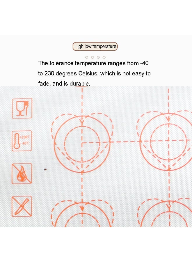 نيبمينينت طقم حصيرة المعجنات لصنع الماكرون متعددة الوظائف مكون من قطعتين متعدد الألوان 30 x 4 4سنتيمتر - Image 3