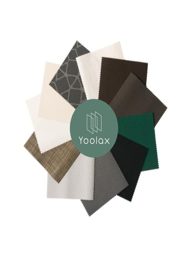 Yoolax Motorized Outdoor Shades Smart Blinds Compatible with Alexa Google, Remote Control Sun Shades Smart Blinds for Porch Patio, Fabric Sample (Multicolor) - Image 1