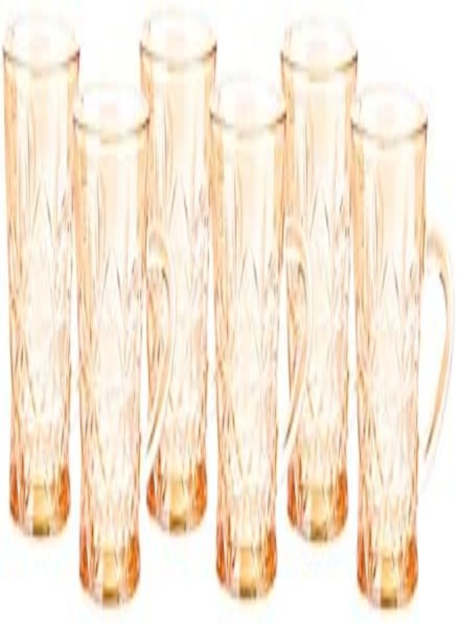AKDC طقم أكواب زجاجية AKDC 6 قطع (5 سم) × (5 سم) × (8 سم) بني مدخن - Image 4