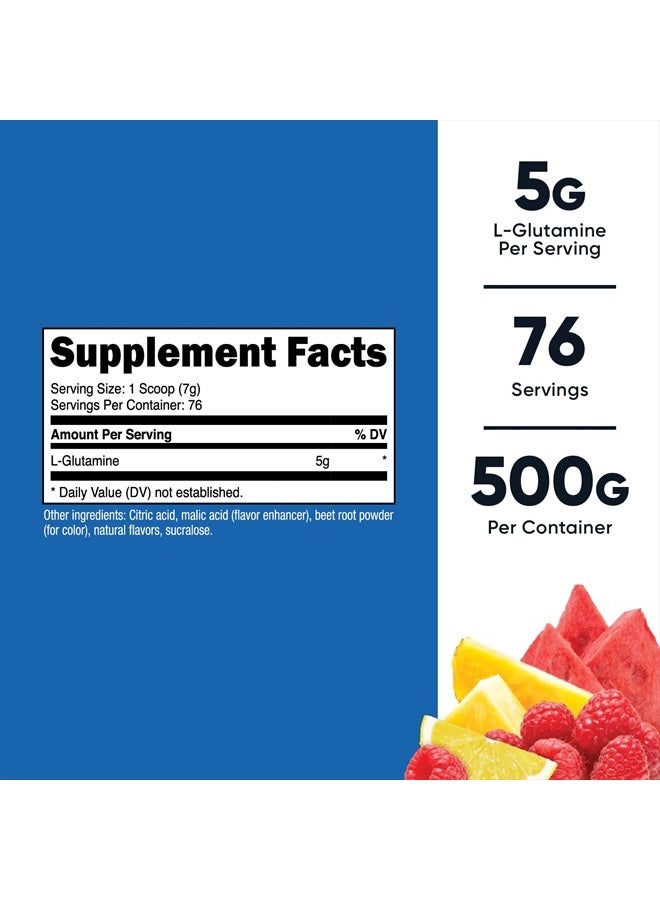 Nutricost مسحوق L-جلوتامين 500 جرام (نكهة فواكه مشكّلة) - Image 2