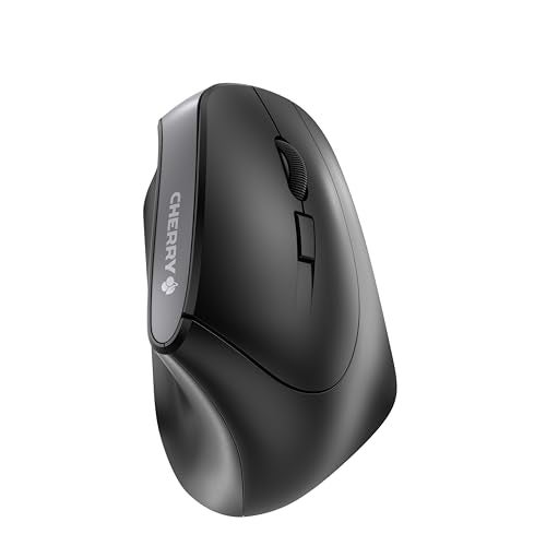 CHERRY MW4500 Wireless Vertical Ergonomic Optical Mouse, up to 1200 DPI, 6 Buttons and Scroll Wheel For Laptop, PC, Desktop or Mac. Right Handed. - Image 1