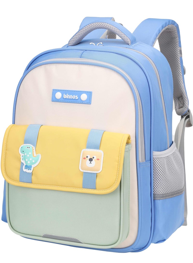 Binnes Premium Kids Backpack Light Weight Water Resistant Multifunctional School Backpack for Girls and Boys, BNS6076, Blue - Image 1