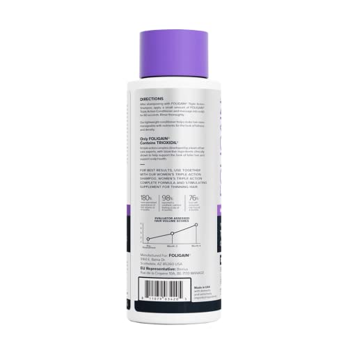 Foligain Triple Action Conditioner For Thinning Hair For Women with 2% Trioxidil | Hair Stimulating Volumizing Conditioner (16oz) (15244) - Image 3