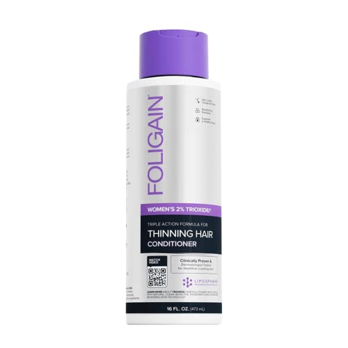 Foligain Triple Action Conditioner For Thinning Hair For Women with 2% Trioxidil | Hair Stimulating Volumizing Conditioner (16oz) (15244) - Image 1