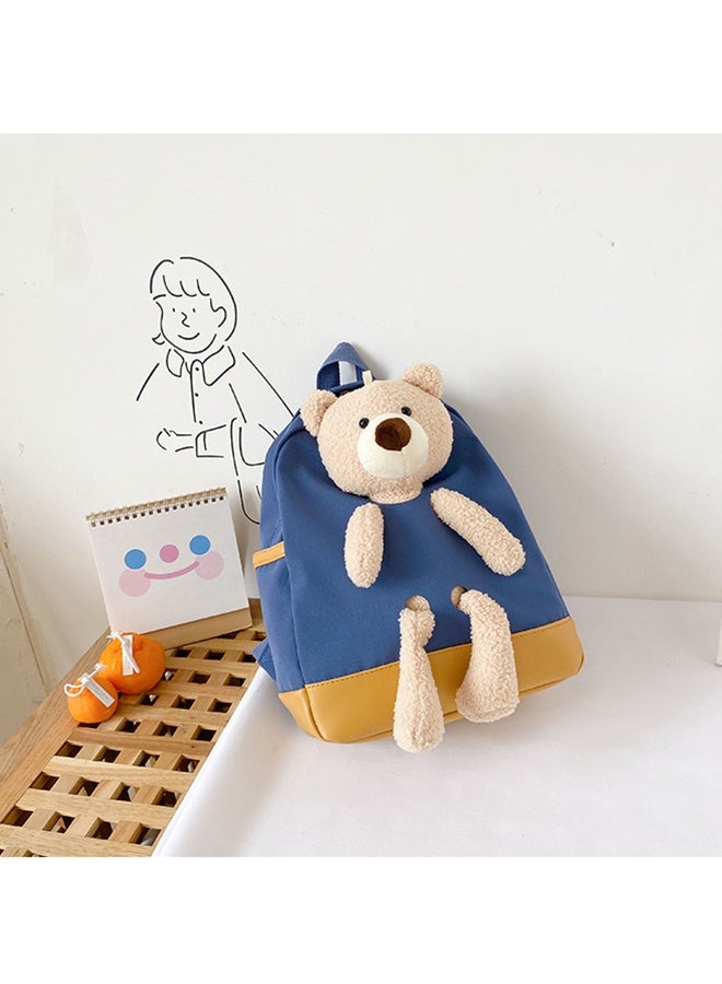 Children's Cackpack with 3D Plush Bear Decoration, Cute Cartoon Backpack with Adjustable Shoulder Straps, Nylon Material Llight Leisure Schoolbag - Image 2