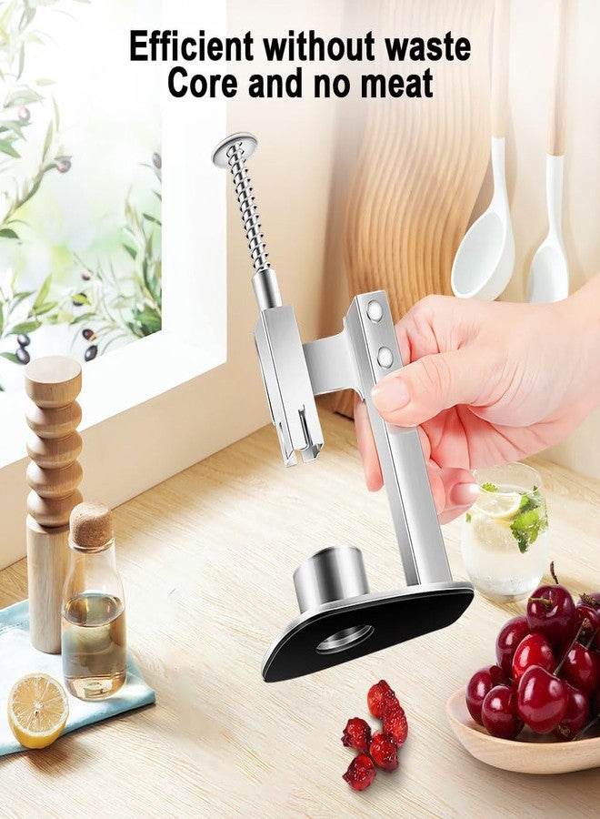 Casbomy Stainless Steel Red Dates Corer, Pit Remover, Olive Pitter Tool, Portable Fruit Corer Remover for Cherries, Hawthorn, Grape, Jujube (Silver, 7.28x3.74 inch) - Image 5