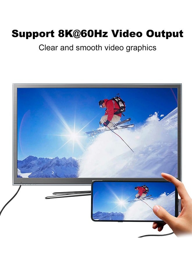 SUNDAREE الناقل التسلسلي العام محول جيم زاوية 90 درجة موصل الناقل التسلسلي العام ، مع 40 جيجابت في الثانية PD 100W 8K 60Hz شحن الفيديو ، متوافق مع 4 ماك بوك برو / الهواء التبديل VR - Image 4