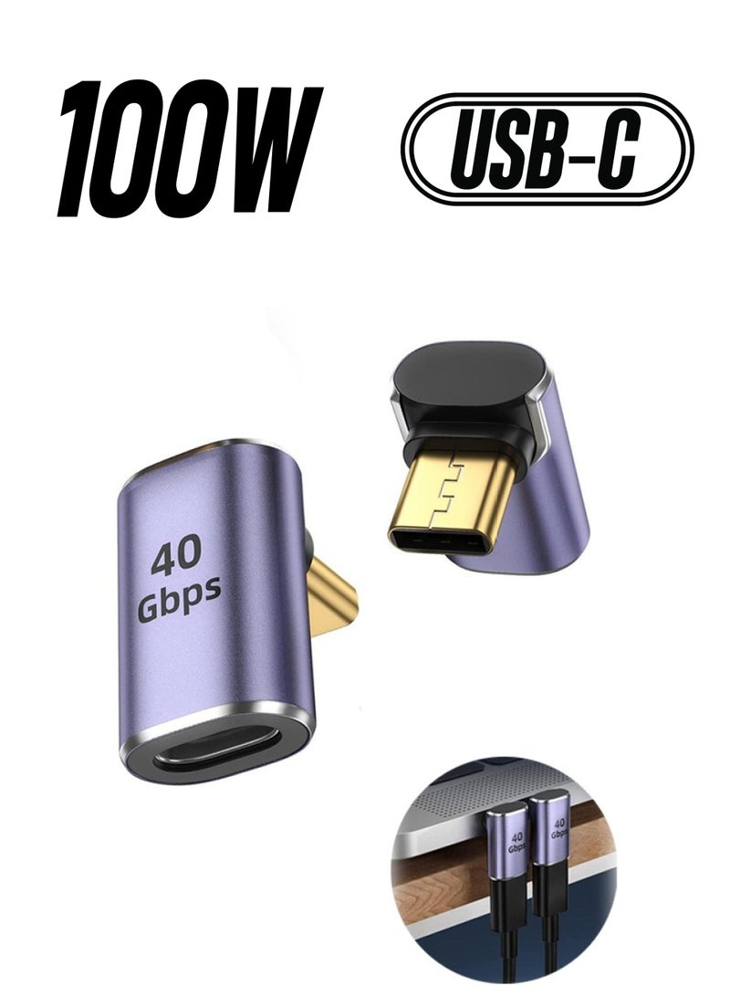 SUNDAREE الناقل التسلسلي العام محول جيم زاوية 90 درجة موصل الناقل التسلسلي العام ، مع 40 جيجابت في الثانية PD 100W 8K 60Hz شحن الفيديو ، متوافق مع 4 ماك بوك برو / الهواء التبديل VR - Image 1