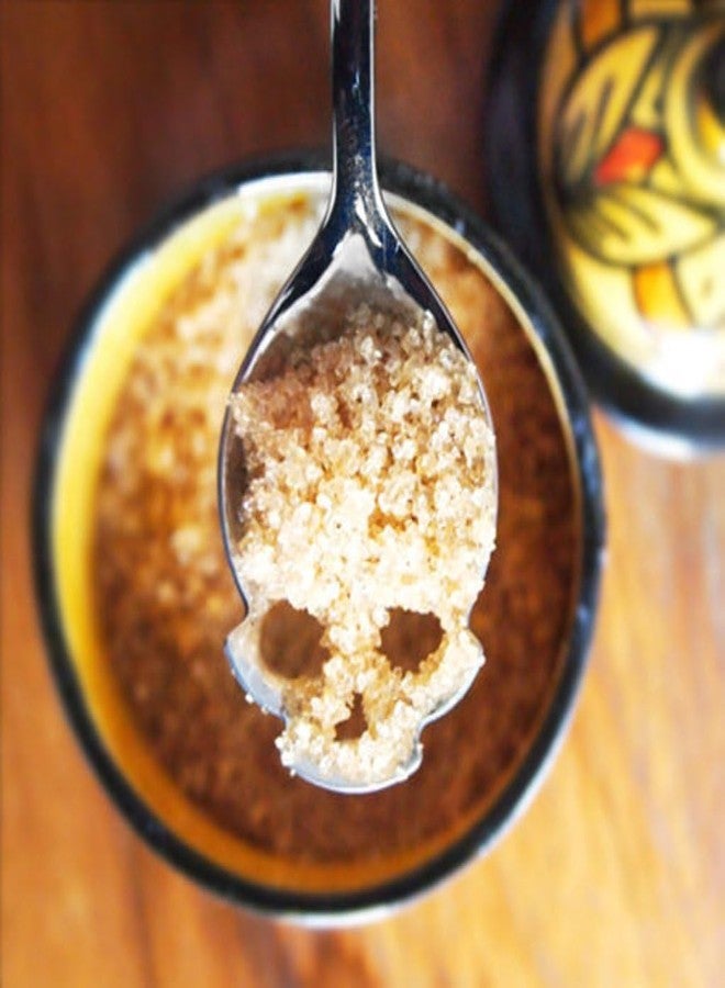 Suck UK Skull Teaspoon - Stainless Steel Sugar Spoon - Plastic-Free Kitchen Utensil & Coffee Accessory - Portion Control Mini Dessert Spoon & Novelty Skull Gift for Gothic Home Decor & Creepy Chefs - Image 5