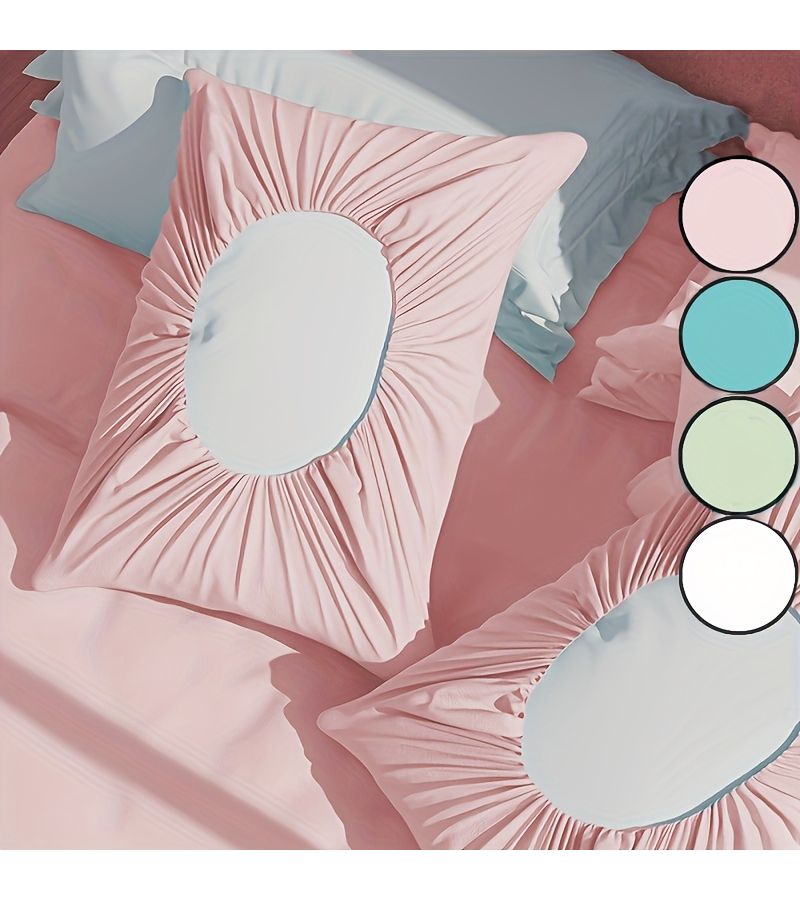 20 Pcs Soft Disposable Travel Pillowcases Pink Blue 80cm X 90cm Hand Washable Non Fabric For Hotels Beauty Salons Outdoor Camping - Image 4