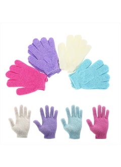 YOTURO Exfoliating Shower Bath Gloves【4 Pair】Double Side Durable Nylon Shower Gloves Body Scrub Exfoliator & Bathing Accessories for Men,Women & Kids Bath Scrubber for Acne & Dead Cell  - Image 1