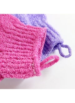 YOTURO Exfoliating Shower Bath Gloves【4 Pair】Double Side Durable Nylon Shower Gloves Body Scrub Exfoliator & Bathing Accessories for Men,Women & Kids Bath Scrubber for Acne & Dead Cell  - Image 2