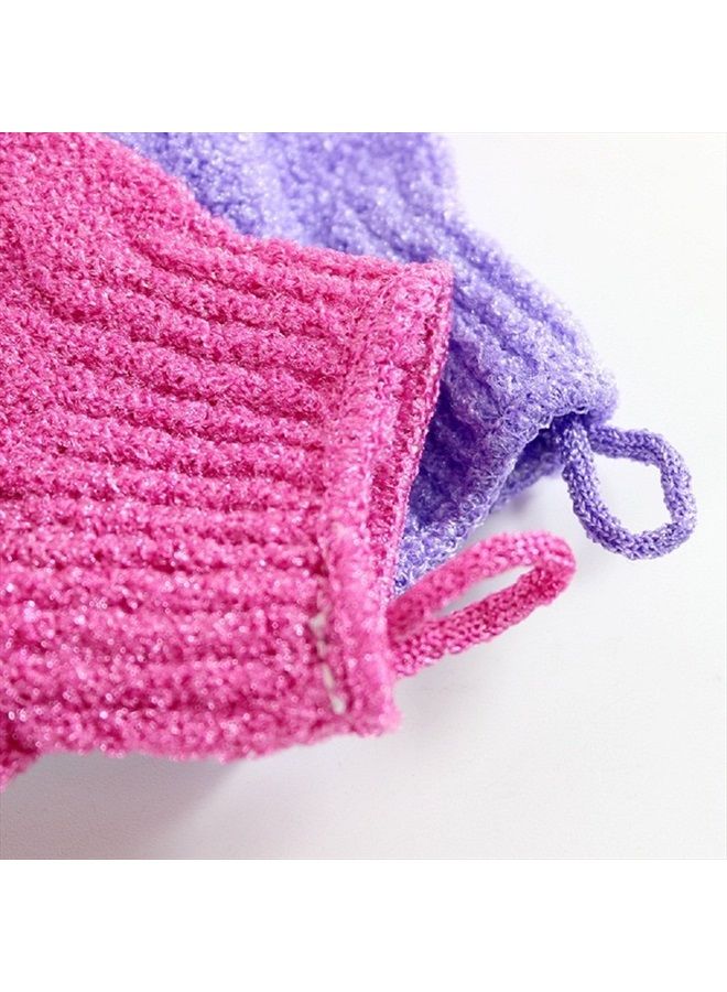 YOTURO Exfoliating Shower Bath Gloves【4 Pair】Double Side Durable Nylon Shower Gloves Body Scrub Exfoliator & Bathing Accessories for Men,Women & Kids Bath Scrubber for Acne & Dead Cell - Image 2