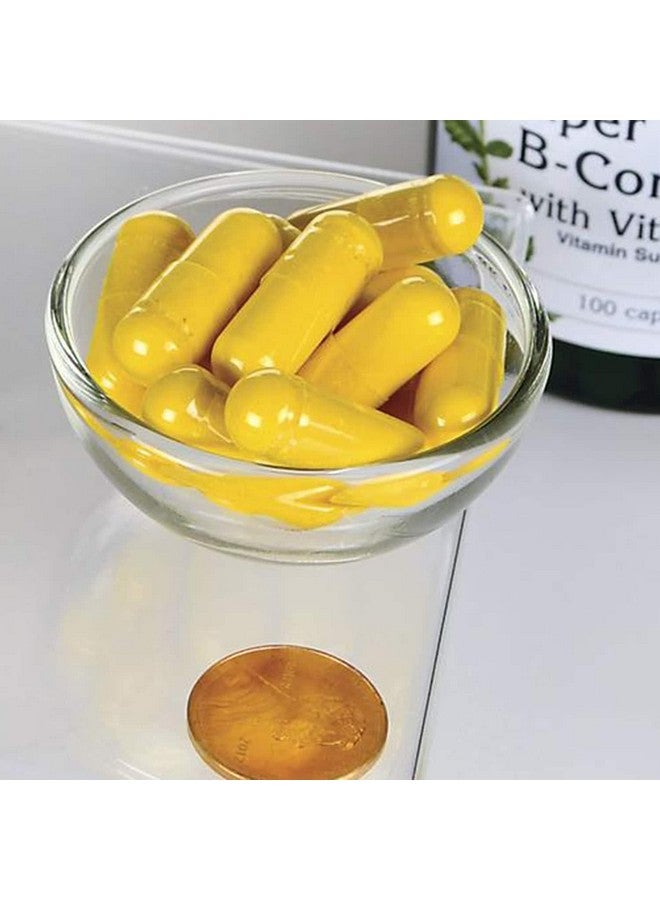 SWANSON Vitamin Bcomplex W/ Vitamin C Natural Supplement Promoting Stress Relief Energy Support & Aiding Immune Health May Support Metabolism & Nervous Health (100 Capsules) - Image 3