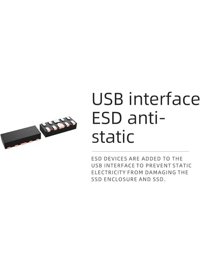Ultra-Compact M.2 2230 NVMe SSD Enclosure - USB 3.2 Gen 2 10Gbps Adapter - High-Performance Controller - Supports M-Key & B+M Key PCIe NVMe - Includes Type-A & Type-C Cables - Image 2