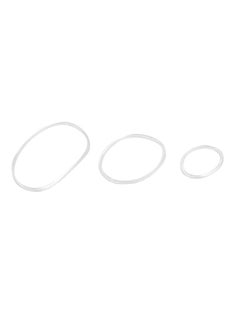 LAWAZIM Rubber Band Set -25 38 50mm White- Reusable Assorted Elastic Stretch Bands with Strong Grip for Office Home and School Supplies - for Crafting Packaging and Accessories Stationery Organization  - Image 3