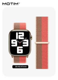 Motim Nylon Loop Band Compatible with Apple Watch 41mm 40mm 38mm, Adjustable Braided Sport Strap, Replacement Band Women Men for iWatch Ultra/SE Series 10/9/8/7/6/5/4/3/2/1  - Image 1