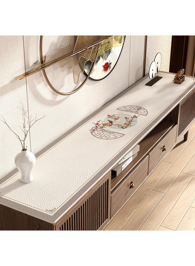 Bluejw TV Cabinet Protective Mat New Chinese Shoe Cabinet Countertop Anti-Dirty Mat Light Luxury High-Level Entrance Sideboard Dispable Tablecloth - Image 1