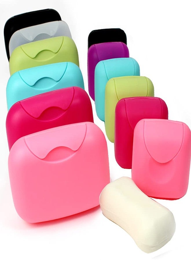 ZaH Macarons Soap Box Packaging Soap Holder Soap Travel Case for Shampoo, Conditioner, Shower, Hand Soap and Small Towel (Small, Rose) - Image 2