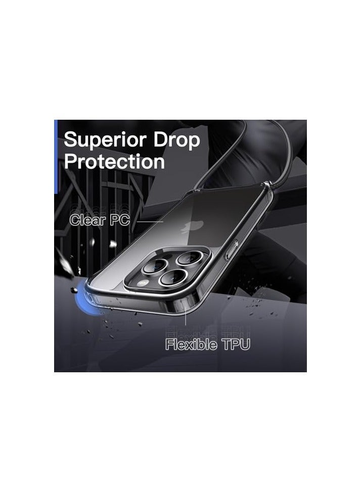 PROMASS Crossbody Case for iPhone 14 Pro 6.1-Inch with Adjustable Lanyard Strap, Clear Transparent Anti-Yellowing Shockproof Protective Phone Cover with Neck Cord Clear - Image 3