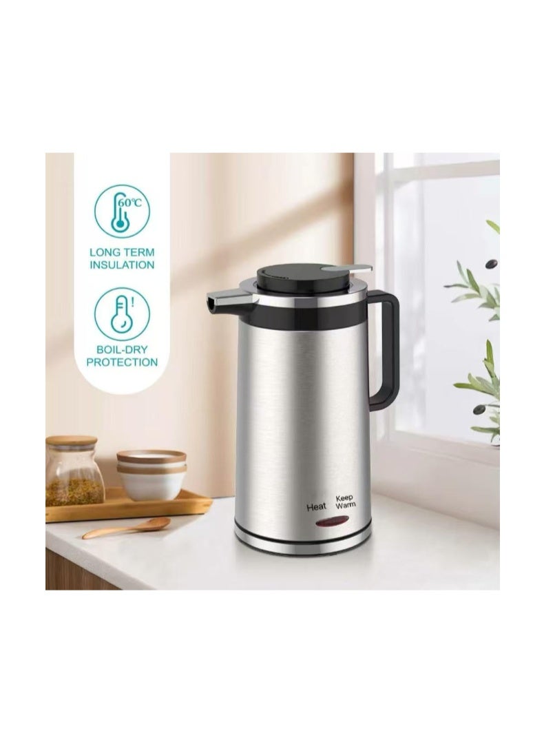 Estrella 1.8L insulated Electric kettle,304 stainless steel kettle,1500W double Electric Kettle,Insulated coffee and tea（1 YEAR warranty） - Image 5