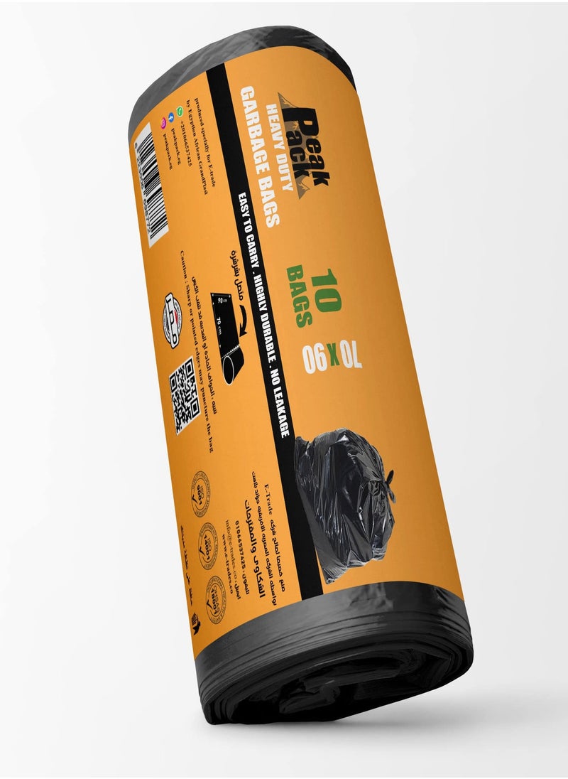 Peak Pack Peak pack Trash Bag Roll 10 bags size 70 cm X 90 cm  - Image 1