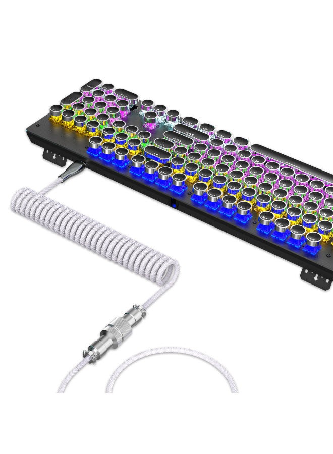 Airplug Type-c Interface Cable Removable Mechanical Game Keyboard Metal Usb Head Braided Stretchable Data Cable - Image 5