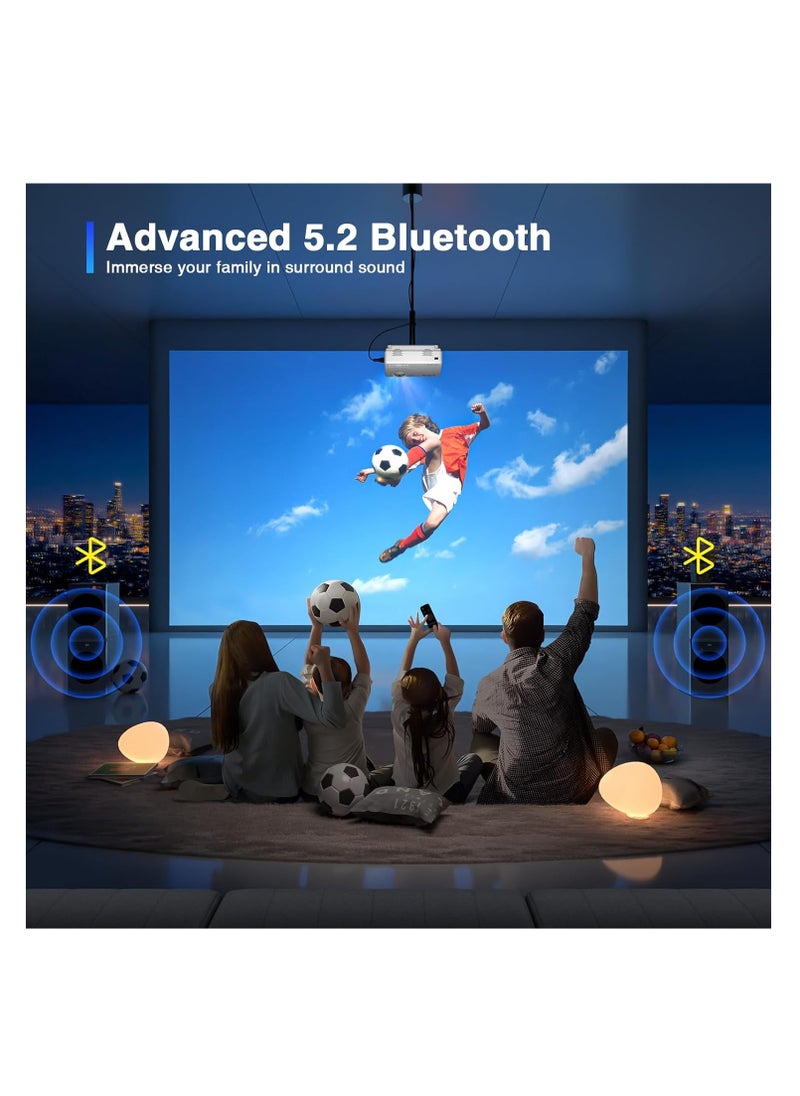 XuanPad - Video Projector, 16000L Mini Portable Video Projector WiFi Bluetooth Upgraded 2024, Supported 1080P HD Projector Projector, Home Theater Projector | VMHF - Image 1