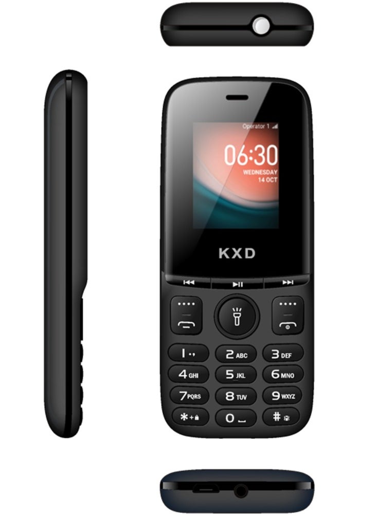 كيه إكس دي هاتف محمول KXD M23  ميجا بايت 32 رام - أسود مع بطارية كبيرة 2500 تعمل لاكثر من 10 ايام  - Image 1