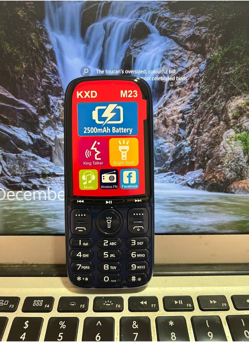 كيه إكس دي هاتف محمول KXD M23  ميجا بايت 32 رام - أسود مع بطارية كبيرة 2500 تعمل لاكثر من 10 ايام  - Image 3