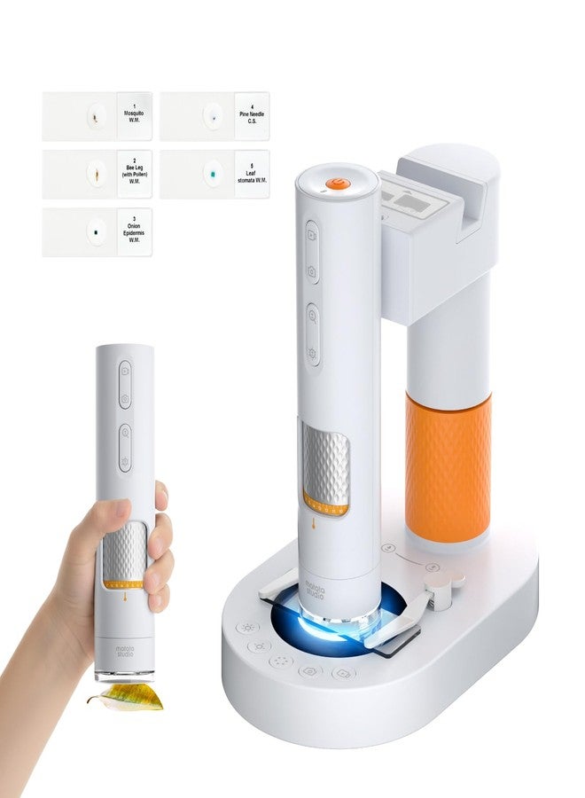 Matatastudio MX1-AS Digital Microscope for Kids, 3.5X-1000X USB Microscope with Functional Stand, Handheld Portable Miniscope Compatible with iOS Android & PC - Image 1