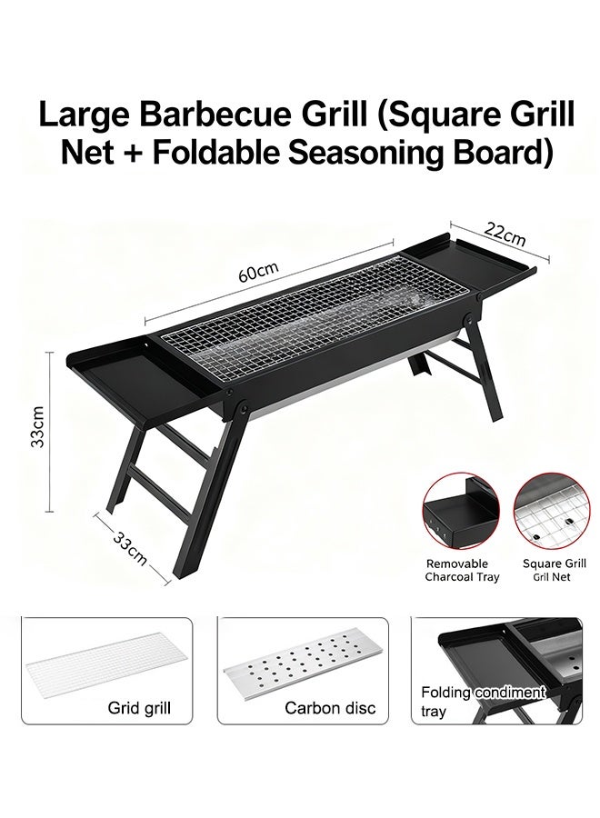 TaqwaMart Portable Charcoal Grill, Portable Tabletop Grill for Outdoor Cooking | Compact Folding Grill for Camping, Hiking, Picnics and Travel - Image 4