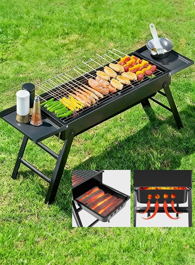 TaqwaMart Portable Charcoal Grill, Portable Tabletop Grill for Outdoor Cooking | Compact Folding Grill for Camping, Hiking, Picnics and Travel - Image 1