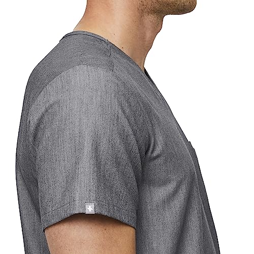 FIGS Leon Three-Pocket Scrub Top for Men - Graphite, XS - Image 2